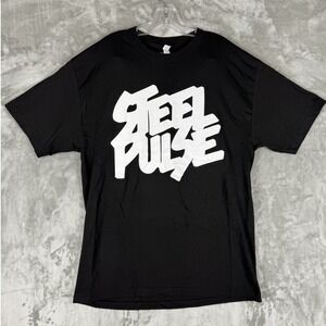 ALSTYLE Apparel Activewear Mens Black Steel Pulse Graphic T Shirt Size XL